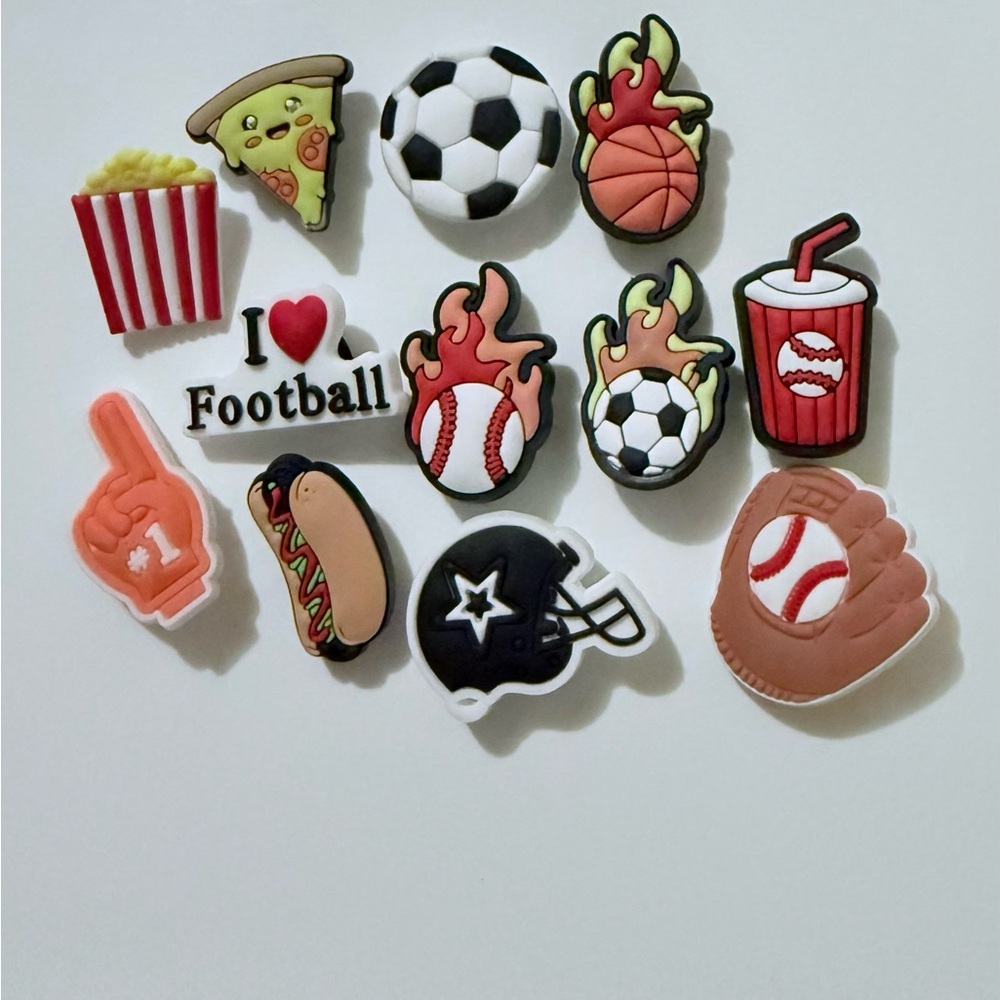 12 Sport Theme Croc Charms Jibbit Shoe Charm Disney Croc Charms